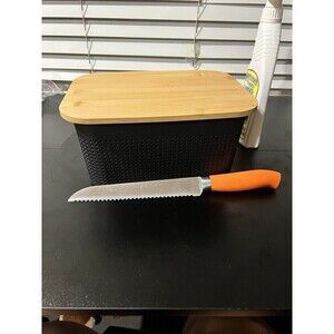 Chicago Cutlery Chef Bread Knife Serated Orange Handle 8" Straight Blade Sheath